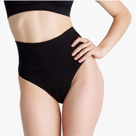 Essentials by Tummy Tank nylon, seamless, thong, black, size L/XL - Picture 6 of 7
